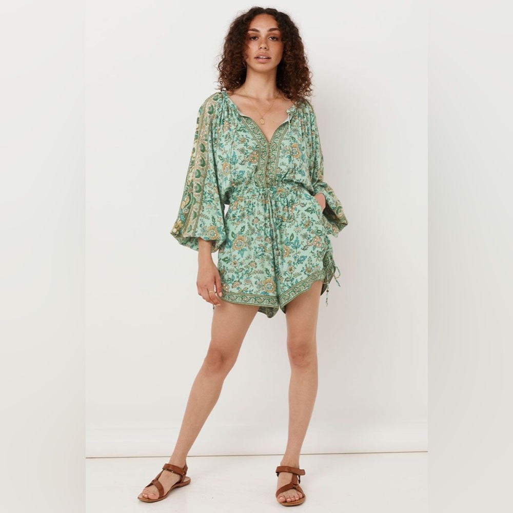 Flaw! Folk Song Romper - Sage
